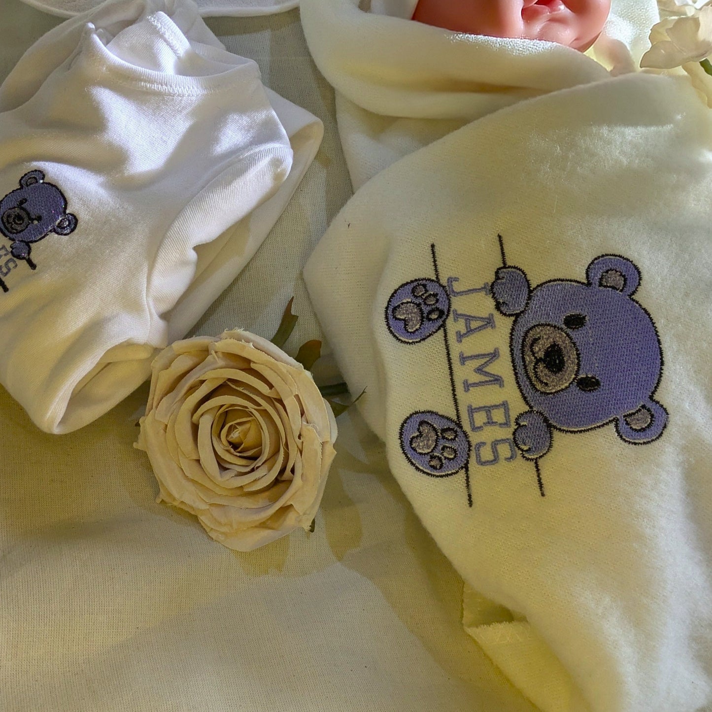 Personalized Super Soft Baby Swaddle Blanket